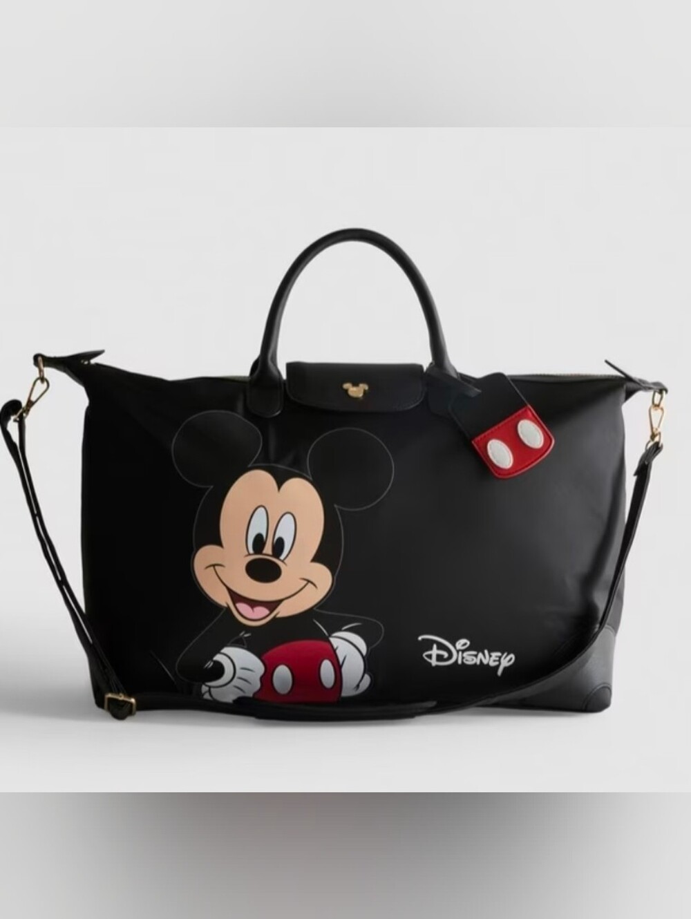 NWT Disney Mickey Mouse Weekender Travel Duffle Bag Black 20" Carry On Primark